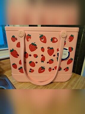 Bogg Bag NWT Strawberry Pink Tote- Medium Bogg Bag